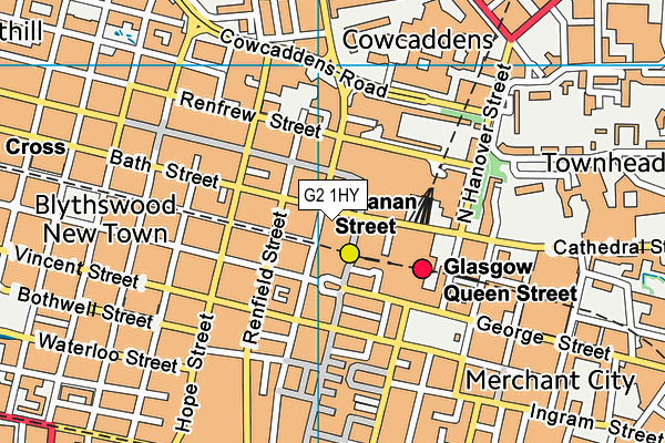 G2 1HY map - OS VectorMap District (Ordnance Survey)