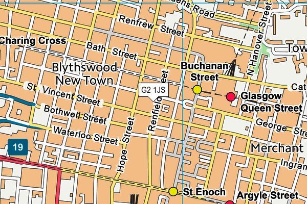 G2 1JS map - OS VectorMap District (Ordnance Survey)