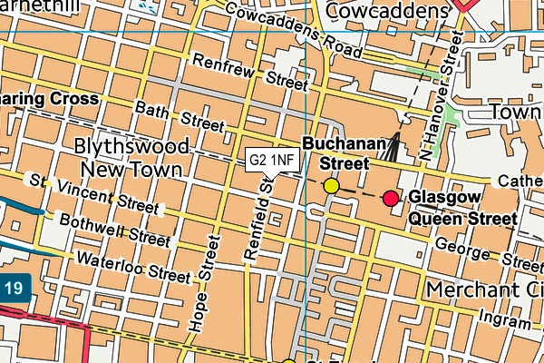 G2 1NF map - OS VectorMap District (Ordnance Survey)