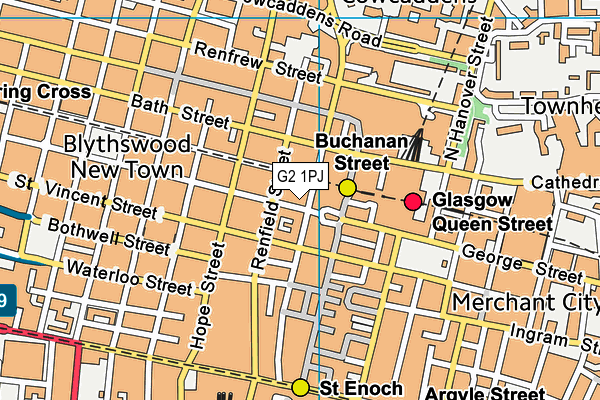 G2 1PJ map - OS VectorMap District (Ordnance Survey)