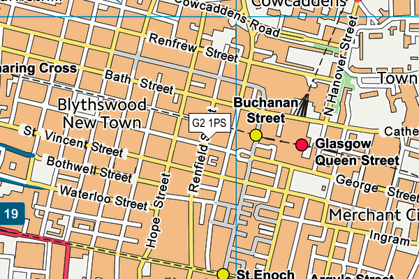 G2 1PS map - OS VectorMap District (Ordnance Survey)