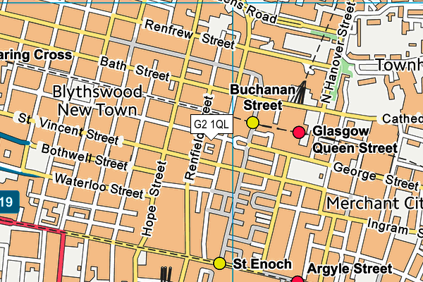 G2 1QL map - OS VectorMap District (Ordnance Survey)