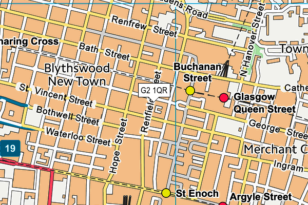 G2 1QR map - OS VectorMap District (Ordnance Survey)