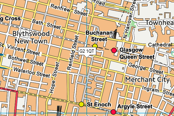 G2 1QT map - OS VectorMap District (Ordnance Survey)