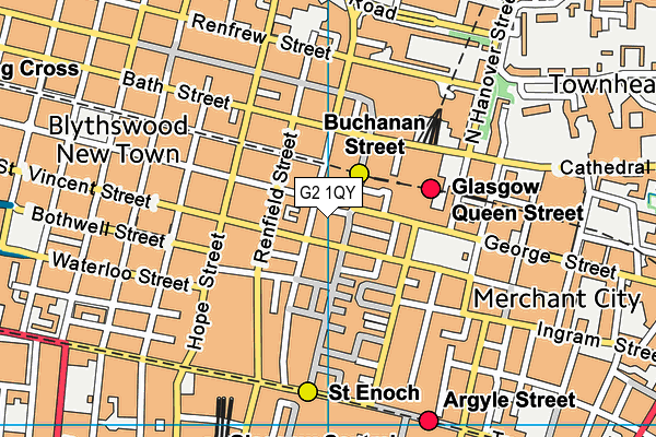 G2 1QY map - OS VectorMap District (Ordnance Survey)