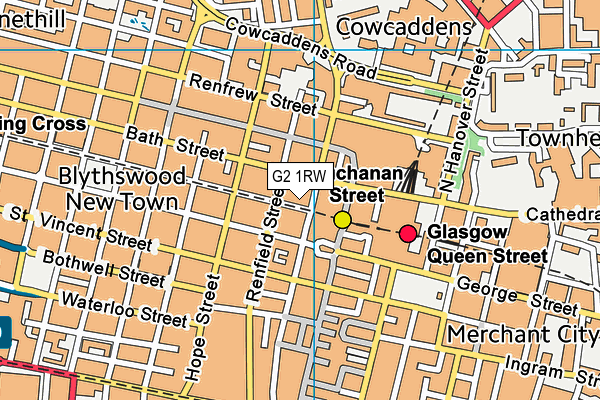 G2 1RW map - OS VectorMap District (Ordnance Survey)