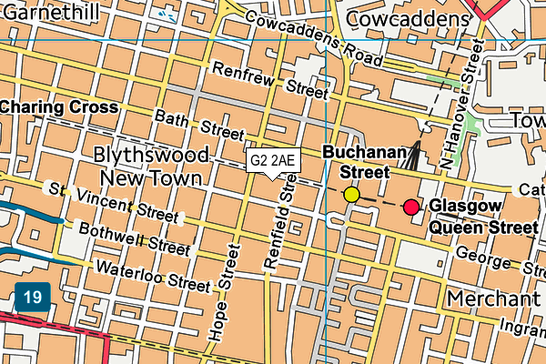 G2 2AE map - OS VectorMap District (Ordnance Survey)