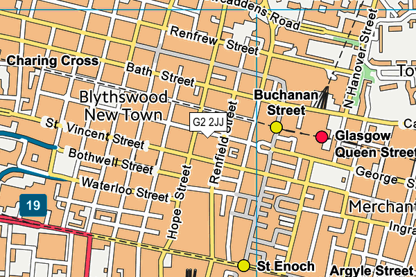 G2 2JJ map - OS VectorMap District (Ordnance Survey)