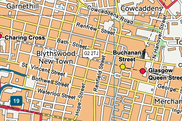 G2 2TJ map - OS VectorMap District (Ordnance Survey)