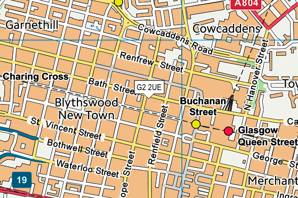 G2 2UE map - OS VectorMap District (Ordnance Survey)