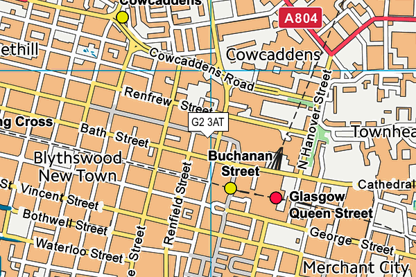 G2 3AT map - OS VectorMap District (Ordnance Survey)