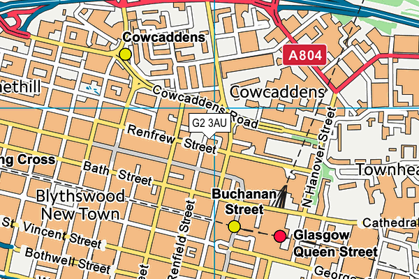 G2 3AU map - OS VectorMap District (Ordnance Survey)