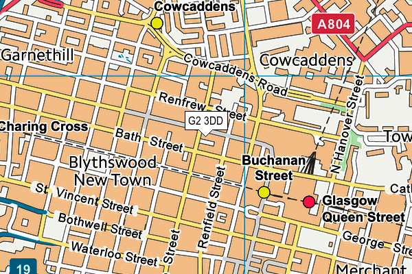 G2 3DD map - OS VectorMap District (Ordnance Survey)