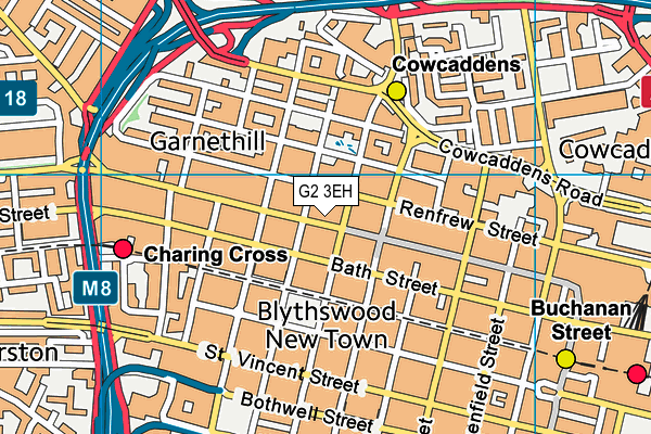 G2 3EH map - OS VectorMap District (Ordnance Survey)