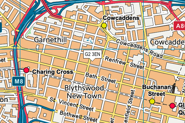 G2 3EN map - OS VectorMap District (Ordnance Survey)