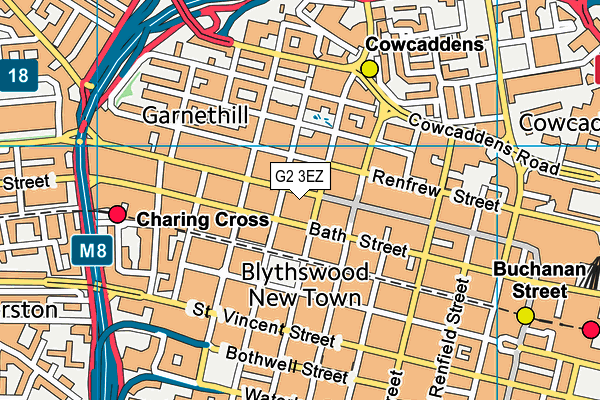 G2 3EZ map - OS VectorMap District (Ordnance Survey)