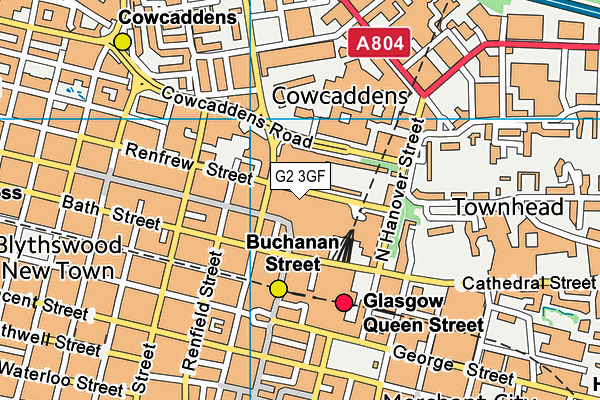 G2 3GF map - OS VectorMap District (Ordnance Survey)