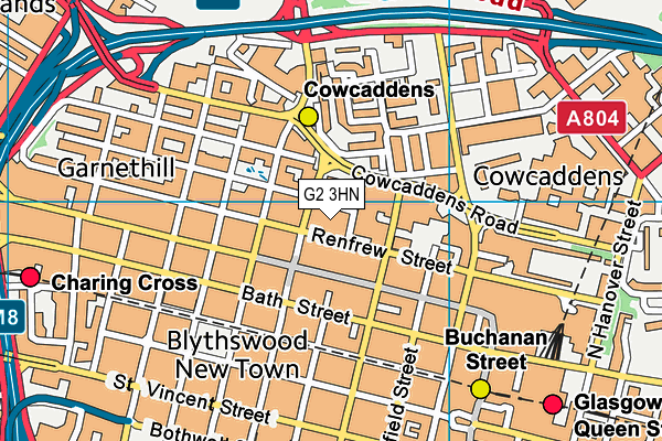 G2 3HN map - OS VectorMap District (Ordnance Survey)