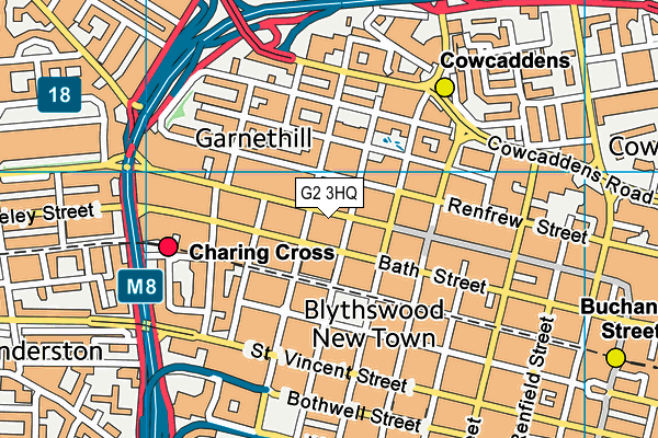 G2 3HQ map - OS VectorMap District (Ordnance Survey)