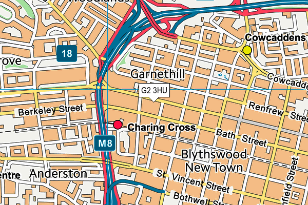 G2 3HU map - OS VectorMap District (Ordnance Survey)