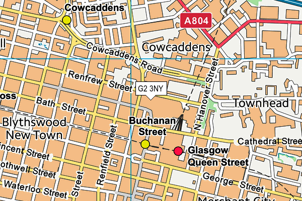 G2 3NY map - OS VectorMap District (Ordnance Survey)