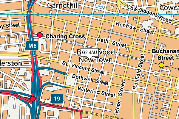 G2 4AU map - OS VectorMap District (Ordnance Survey)