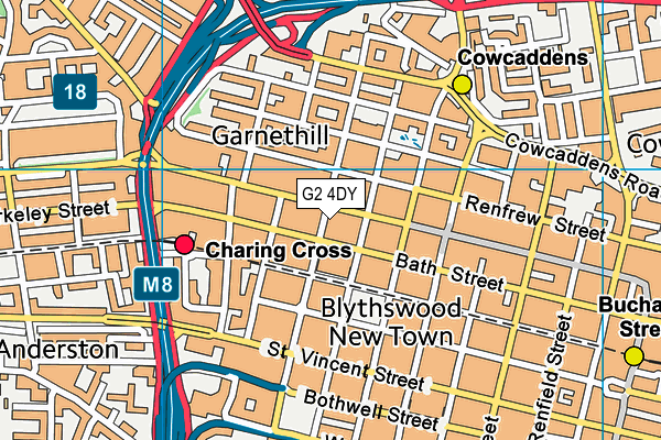 G2 4DY map - OS VectorMap District (Ordnance Survey)