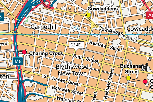 G2 4EL map - OS VectorMap District (Ordnance Survey)