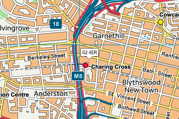 G2 4ER map - OS VectorMap District (Ordnance Survey)