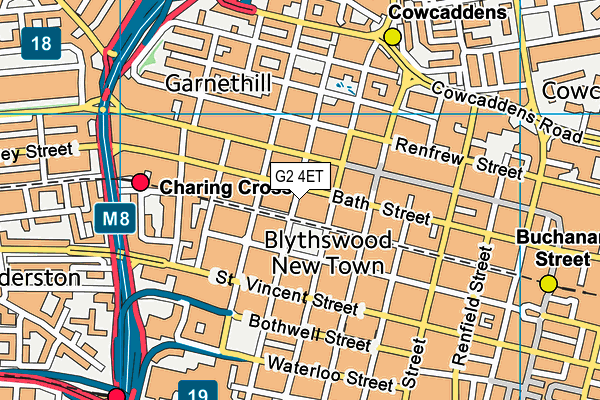 G2 4ET map - OS VectorMap District (Ordnance Survey)