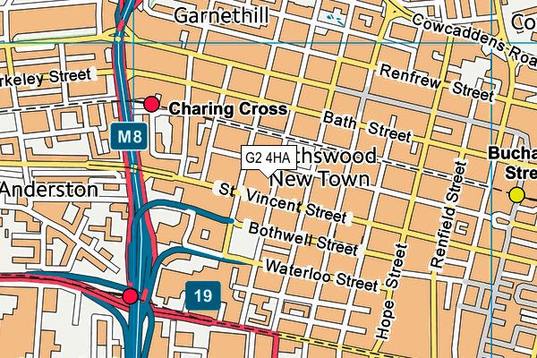 G2 4HA map - OS VectorMap District (Ordnance Survey)