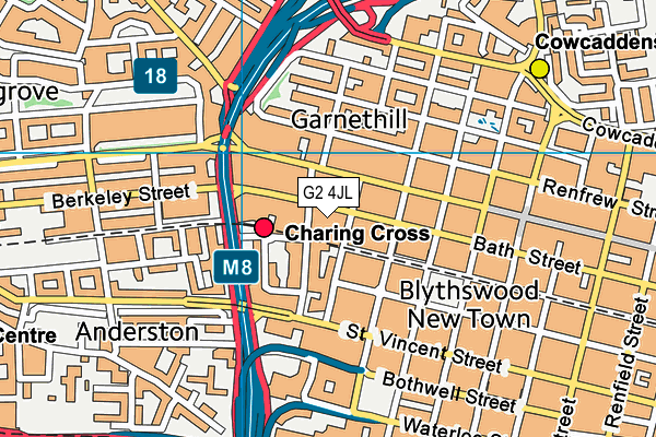 G2 4JL map - OS VectorMap District (Ordnance Survey)