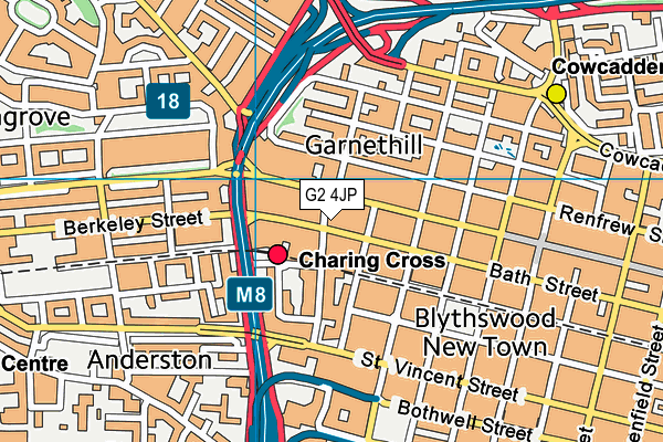 G2 4JP map - OS VectorMap District (Ordnance Survey)