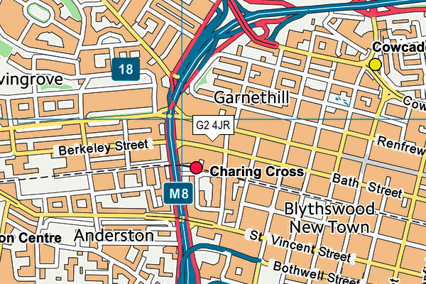 G2 4JR map - OS VectorMap District (Ordnance Survey)