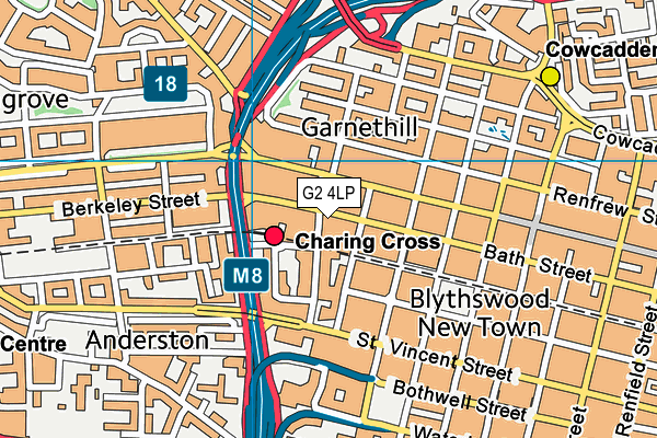 G2 4LP map - OS VectorMap District (Ordnance Survey)