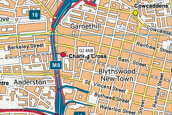 G2 4NB map - OS VectorMap District (Ordnance Survey)