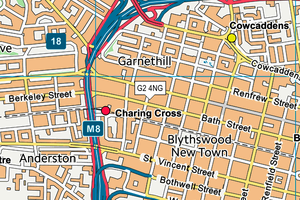 G2 4NG map - OS VectorMap District (Ordnance Survey)