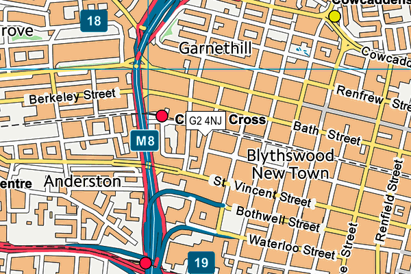 G2 4NJ map - OS VectorMap District (Ordnance Survey)