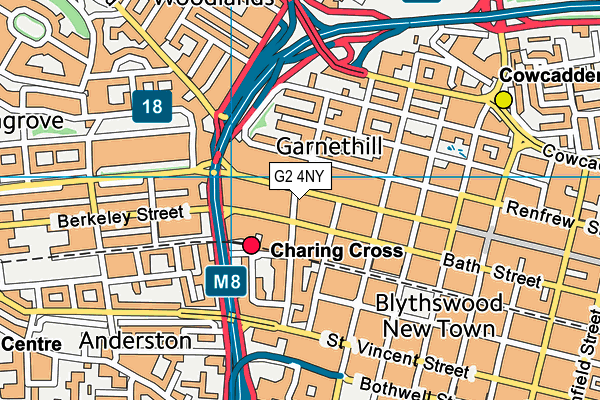 G2 4NY map - OS VectorMap District (Ordnance Survey)