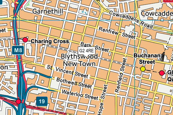 G2 4RE map - OS VectorMap District (Ordnance Survey)