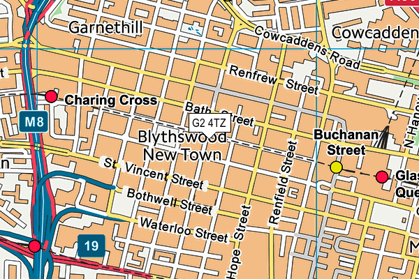 G2 4TZ map - OS VectorMap District (Ordnance Survey)