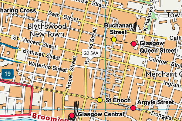 G2 5AA map - OS VectorMap District (Ordnance Survey)