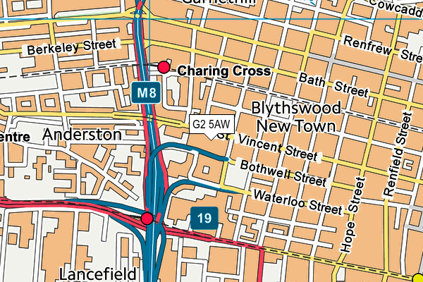 G2 5AW map - OS VectorMap District (Ordnance Survey)