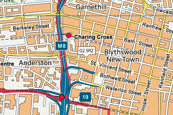 G2 5RZ map - OS VectorMap District (Ordnance Survey)
