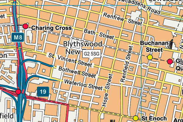 G2 5SG map - OS VectorMap District (Ordnance Survey)