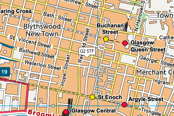 G2 5TF map - OS VectorMap District (Ordnance Survey)