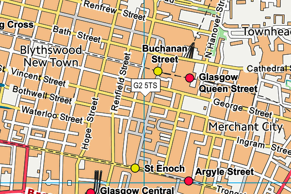 G2 5TS map - OS VectorMap District (Ordnance Survey)