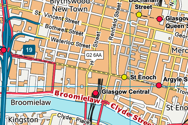 G2 6AA map - OS VectorMap District (Ordnance Survey)