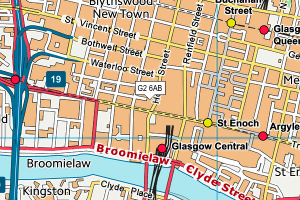 G2 6AB map - OS VectorMap District (Ordnance Survey)