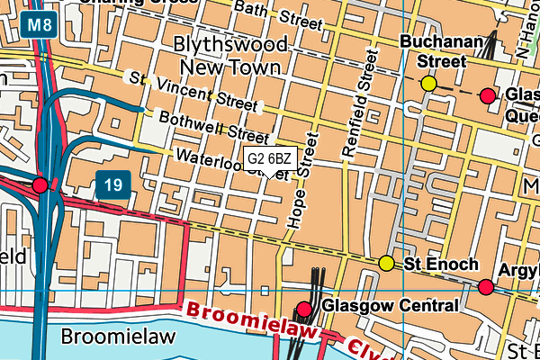 G2 6BZ map - OS VectorMap District (Ordnance Survey)